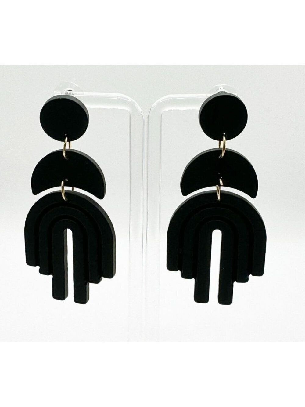 Bohemian Rainbow Dangle Acrylic Earrings NWT